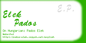 elek pados business card